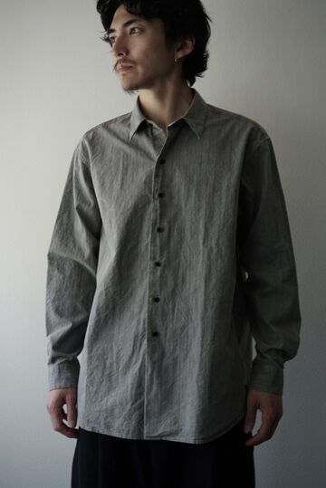 245SH03 Cotton/Linen Stripe / The Shirts,KAKISHIBU, small image number 11
