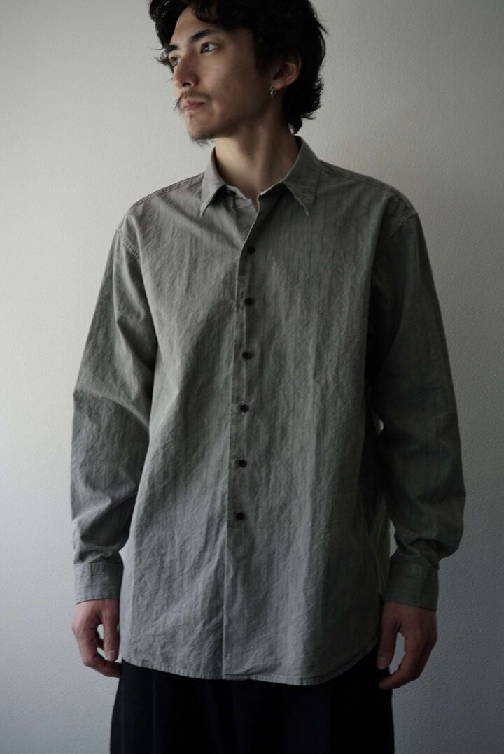 245SH03 Cotton/Linen Stripe / The Shirts,KAKISHIBU, medium image number 11