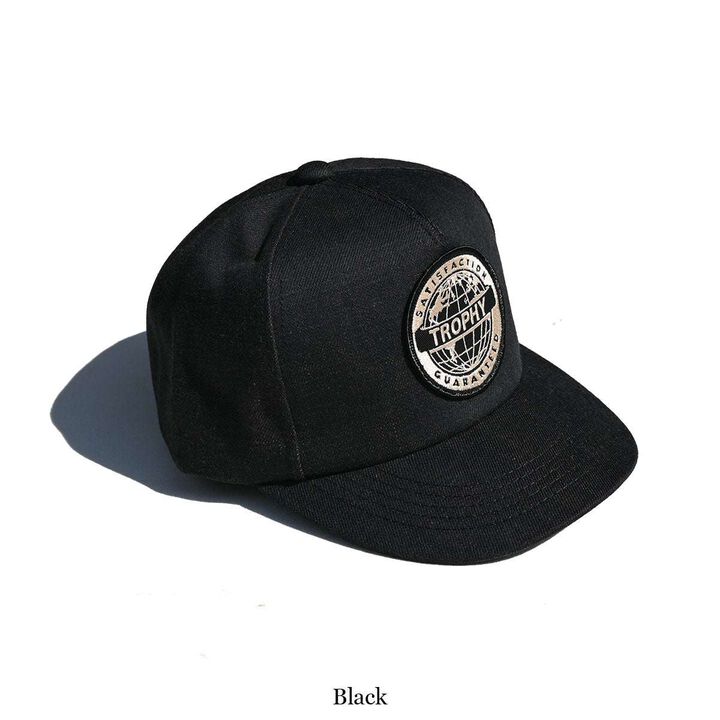 TR25SS-701 Earth Logo Denim Tracker Cap (Natural, Black, Indigo),, medium
