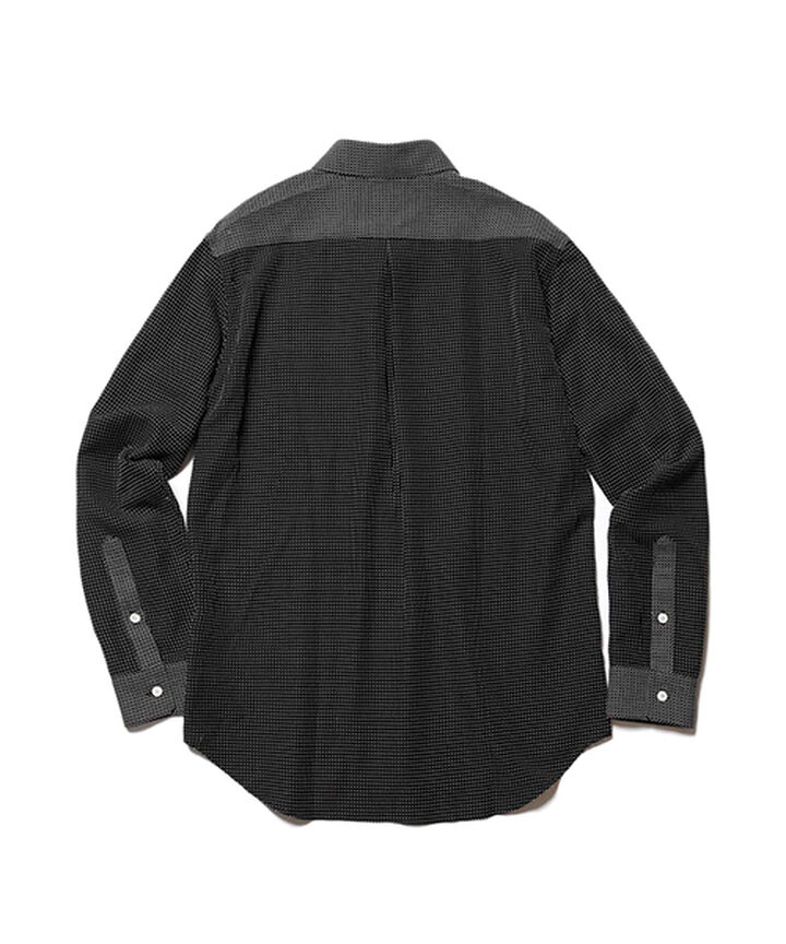 M-19111  / R / T SASHIKO / NO CREST LEGULAR COLLAR SHIRT(3 COLORS),BLACK, medium image number 3