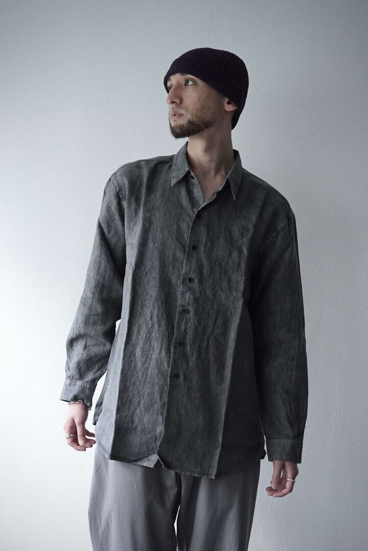244SH08 Natural Dyed Linen / The Shirts,, medium