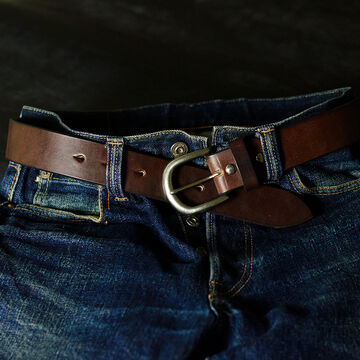 ENB40145AB UK saddle leather 40mm width harness belt,BLACK, small image number 8