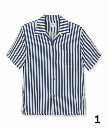 06-092 Indigo print aloha shirt,3, small image number 0