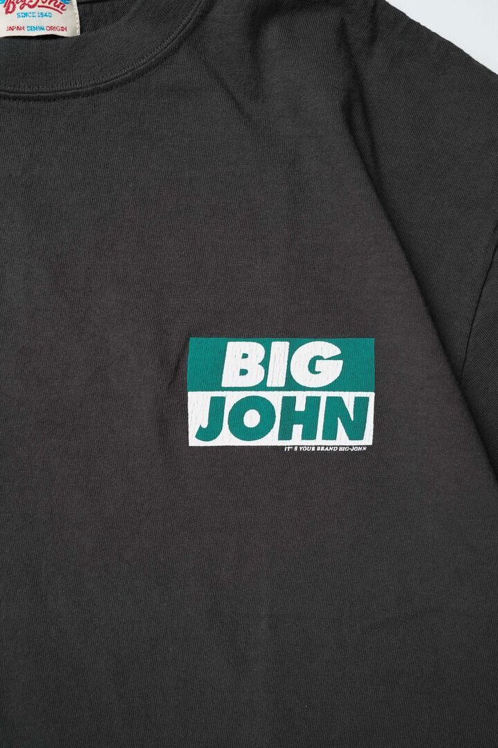 MTE002 ROUND BODY BIG JOHN LOGO T-SHIRT,CHARCOAL, medium image number 5