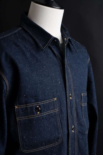 MS005E (001) 10oz SELVADGE DENIM WORK SHIRTS,, small image number 5