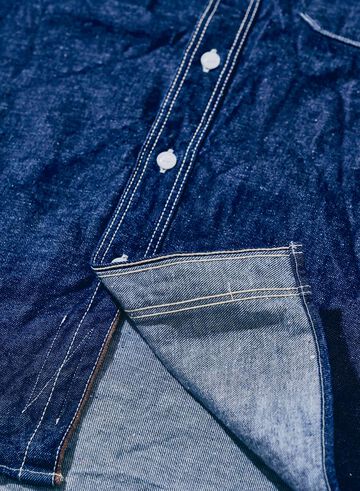 SJWS-SC02 Samurai Cotton Denim Work Shirt,INDIGO, small image number 2
