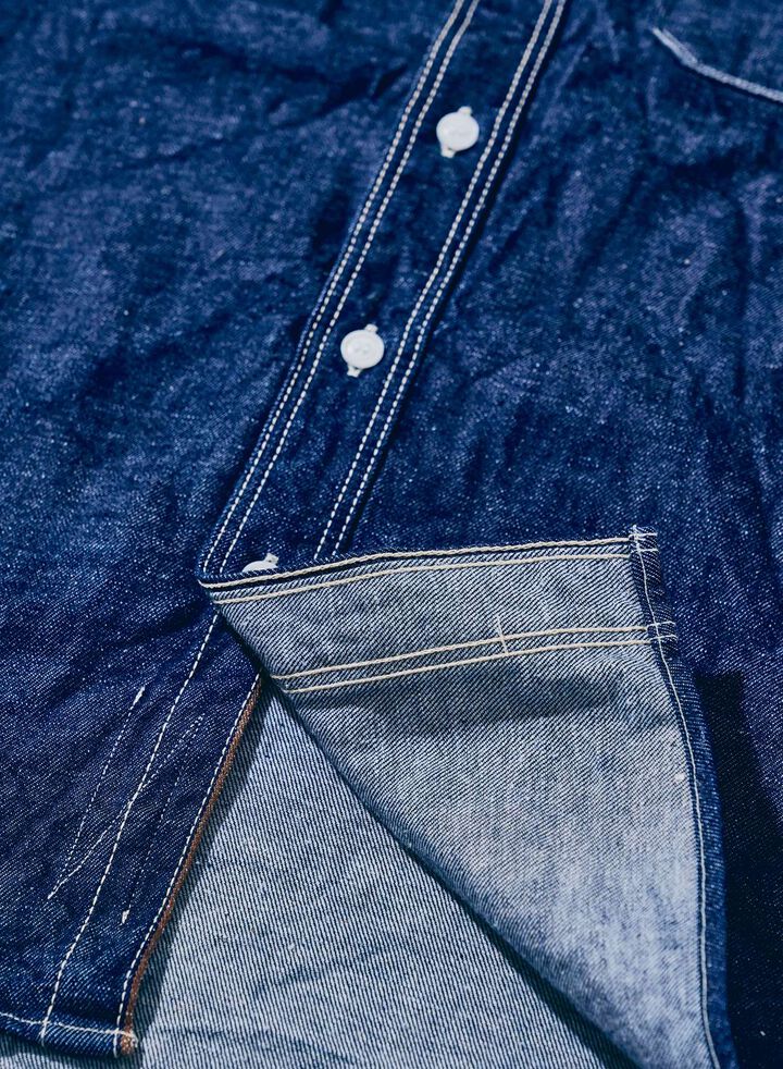 SJWS-SC02 Samurai Cotton Denim Work Shirt,INDIGO, medium image number 2