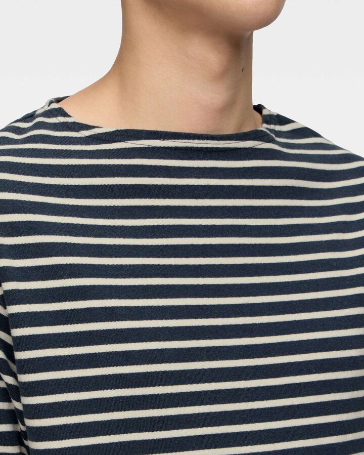MMTS6005 BASQUE BORDER SHORT SLEEVE T-SHIRT,NAVY, medium image number 3