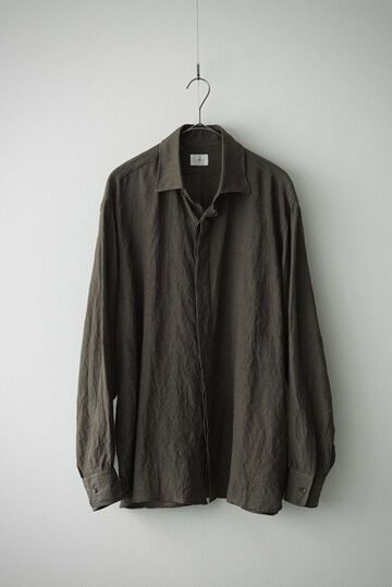【CAPERTICA】CAP710SH12 Sunny Dry Linen / F/F Shirts,OFF BLACK, small image number 10