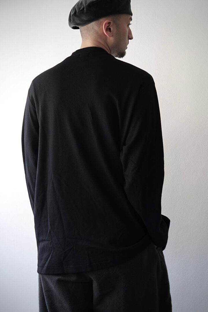 【CAPERTICA】CAP707CS09 Super140s Washable Wool MW_Jersey / Long Cardigan,BLACK, medium image number 2