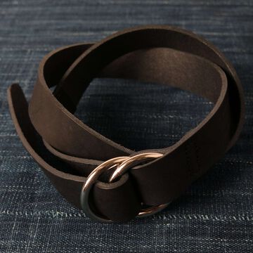 LE-4350 Himeji Leather Double Ring Belt,CHOCO, small image number 6