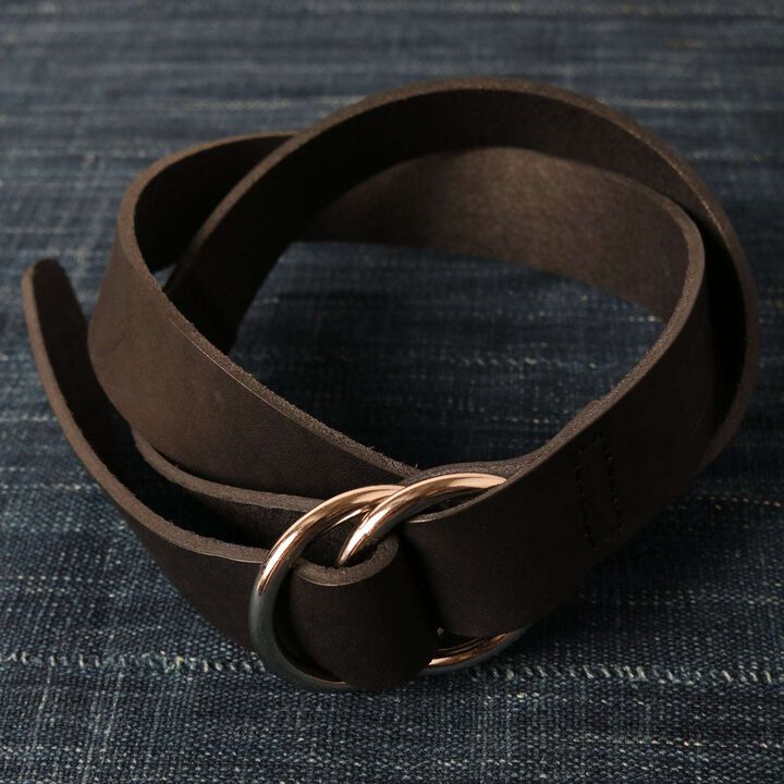 LE-4350 Himeji Leather Double Ring Belt,, medium