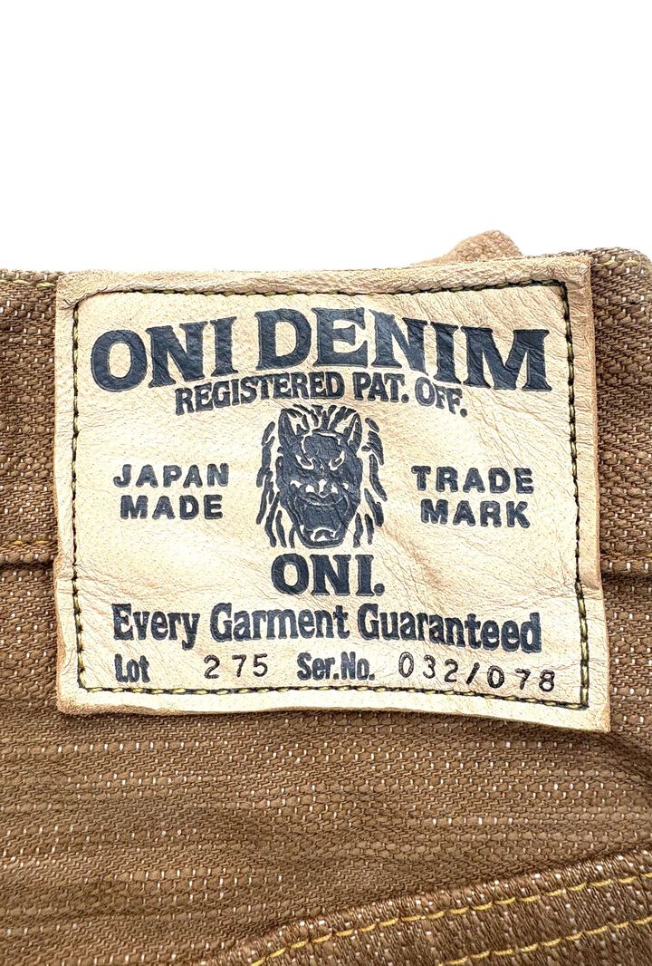ONI275 20oz Awa Kakishibu x Kinari Denim Regular Straight,, medium image number 9