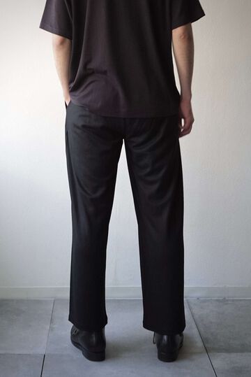 【CAPERTICA】CAP708PT30 Super140s Washable Wool MW_Jersey / Wide Leg Pants,EBONY, small image number 6