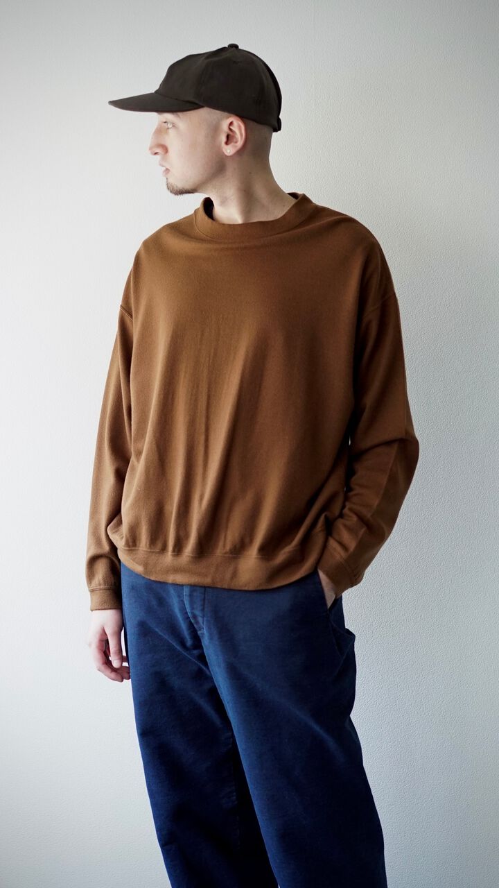 【CAPERTICA】Super140s Washable Wool / MN-Sweat（CAMEL）,CAMEL, medium image number 6