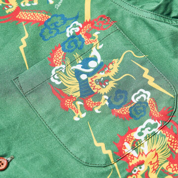 SSA24-01 Dragon Hawaiian Shirt,BLACK, small image number 9