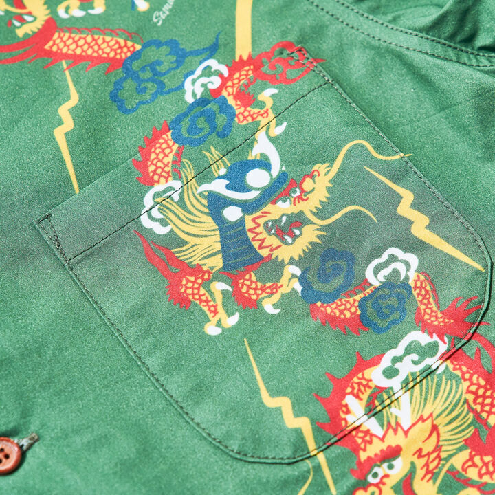 SSA24-01 Dragon Hawaiian Shirt,BLACK, medium image number 9