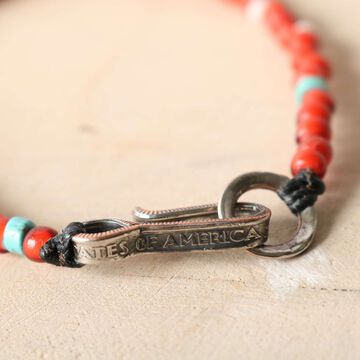 【NORTH WORKS】BR-8801W ANTIQUE BEADED BRACELET,RED, small image number 2