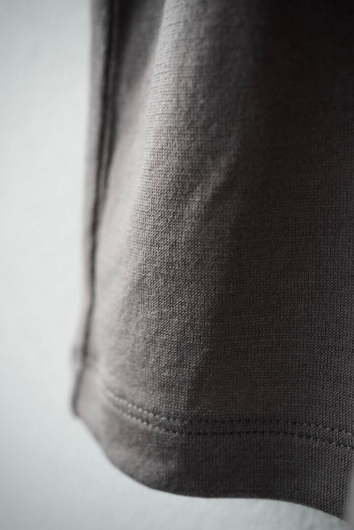 【CAPERTICA】CAP711CS26 Super140s Washable Wool Jersey / S140 Wool Tee,CHESTNUT, medium image number 6