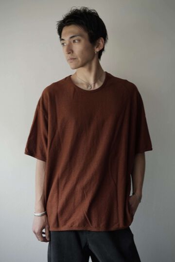 【CAPERTICA】CAP708CS04-ND Natural Dyed Linen Heavy Jersey / Asymmetry Tee,KAKISHIBU, small image number 11