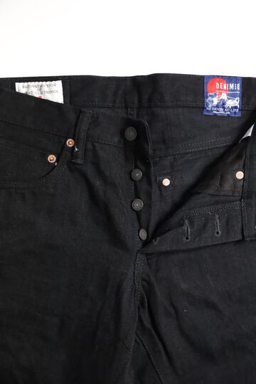 DM-009 Studio D'Artisan x Denimio Collab Black Denim Relax Tapered-One Wash-31,, small image number 8