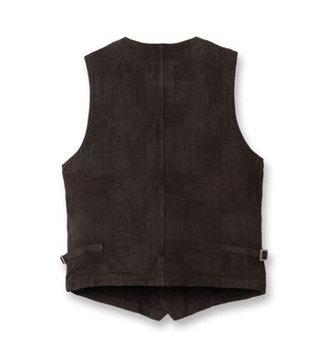 4605 Amami Mud Dyed Jacquard Vest,BROWN, small image number 3