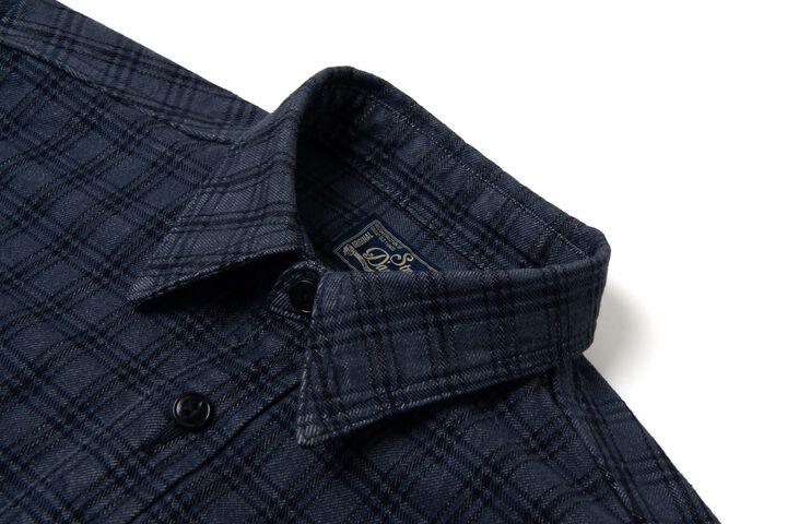 5734 13.0oz Jacquard Check Shirts,NAVY, medium image number 2