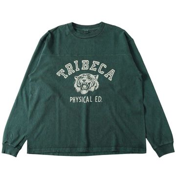 BR-25341 Pigment Dye 14/- GOAT L/S FOOTBALL T-shirt 【TRIBECA】,WHITE, small image number 11