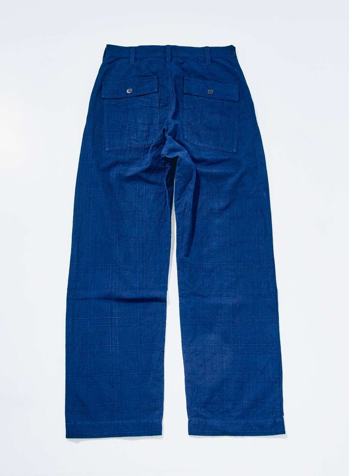 SJAP26-ARS Indigo Sashiko Lattice Trousers,, medium image number 2