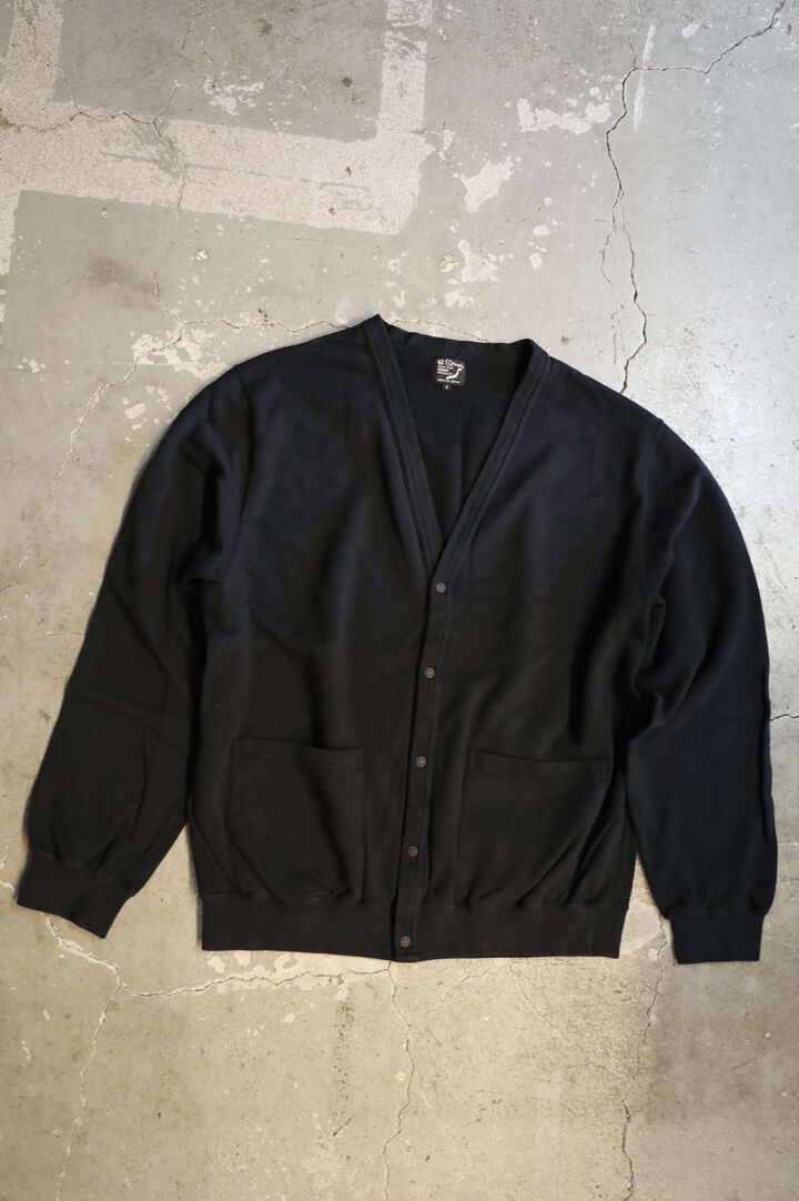 01-0043 LIGHT WEIGHT FRENCH TERRY SWEAT SHIRT CARDIGAN (02 NAVY),, medium
