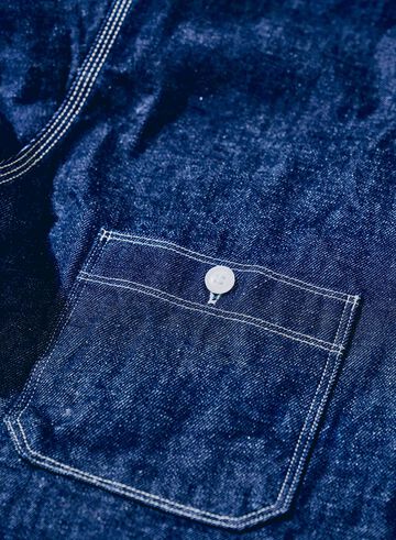 SJWS-SC02 Samurai Cotton Denim Work Shirt,INDIGO, small image number 5