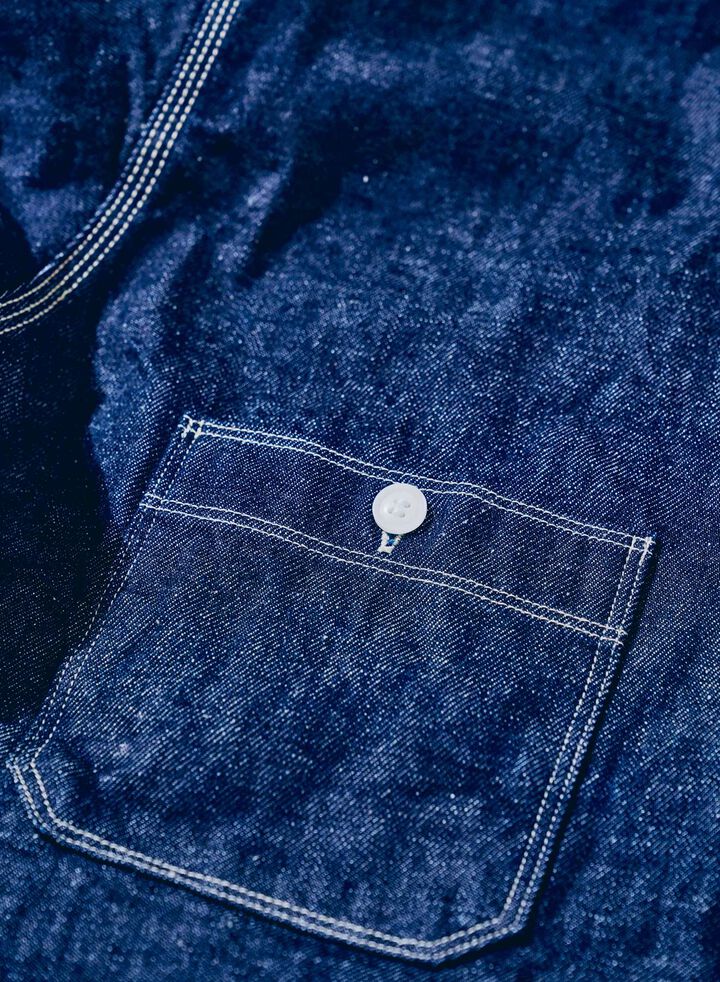 SJWS-SC02 Samurai Cotton Denim Work Shirt,INDIGO, medium image number 5