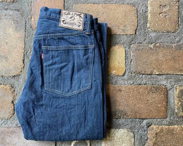 GZ-1917S3 13oz Nippon Cotton Organic Cotton Slim Straight Jeans (INDIGO, KAKI)-KAKI-35,KAKI, small image number 14