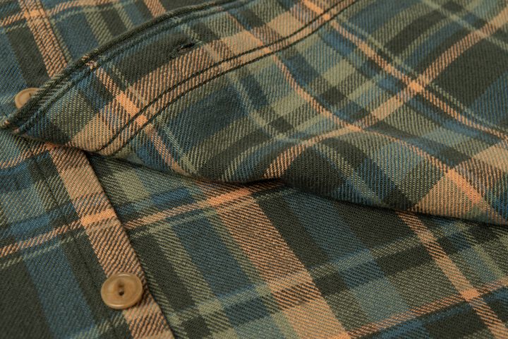 5752 Flannel Check Shirt,ORANGE, medium image number 9