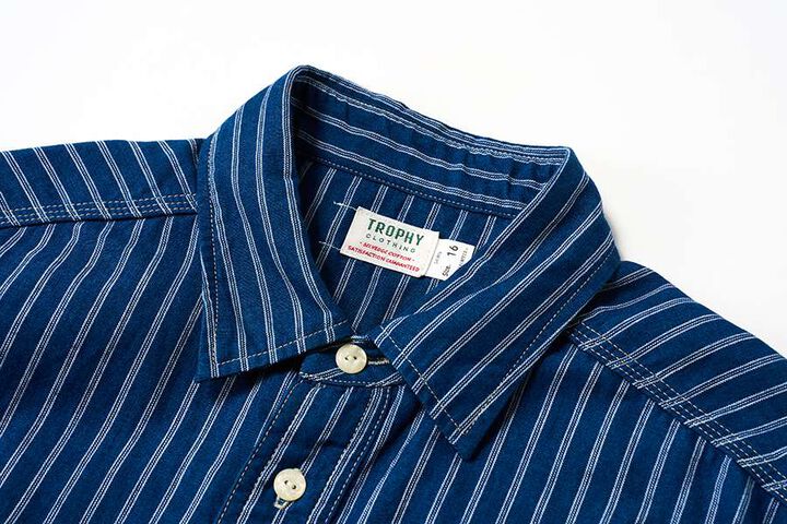 TROPHY CLOTHING - HARVEST L/S SHIRT (STRIPE) TR-SH04,STRIPE, medium image number 2