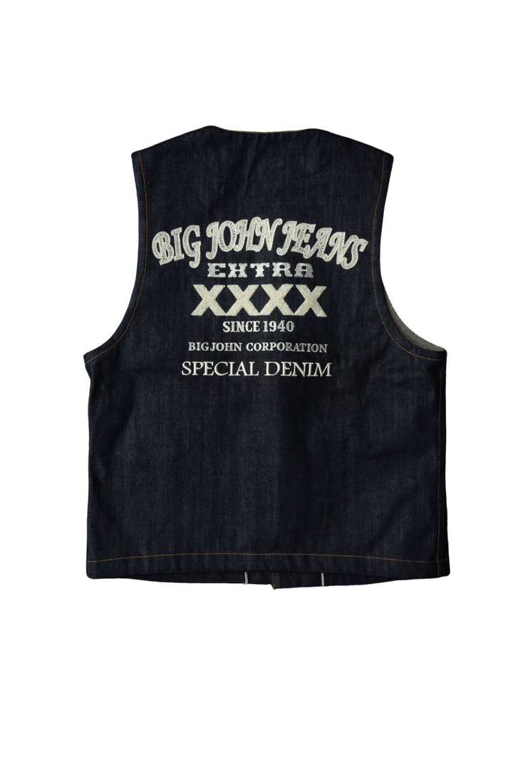 XX602BE (SP5) 15.8oz "XXXX-EXTRA" NATURAL INDIGO 5 CONTINENTS ORGANIC COTTON DENIM VEST,, medium