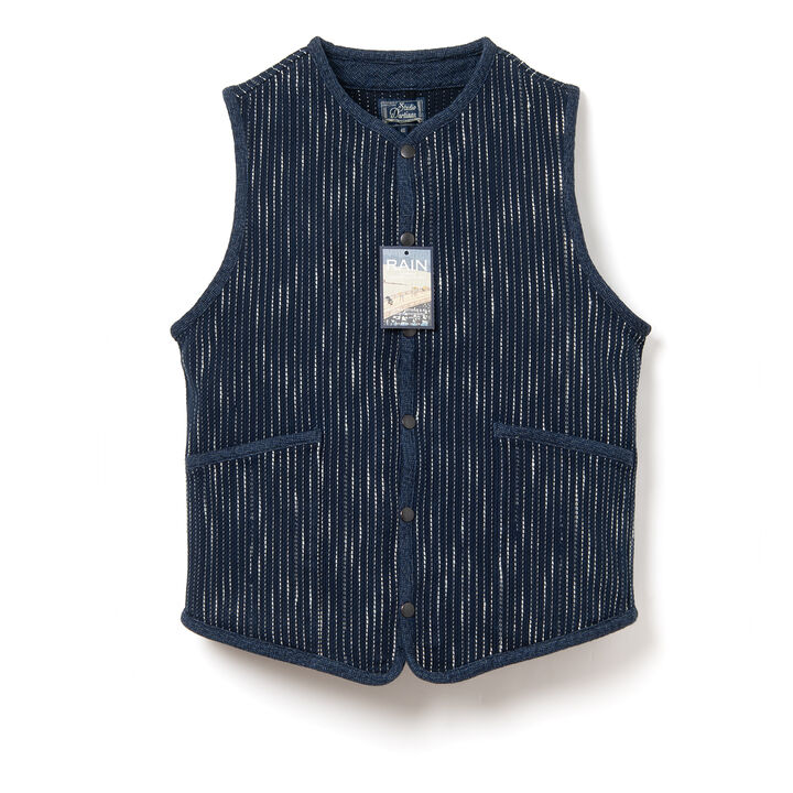 4588 13oz RAIN Sashiko Vest,, medium
