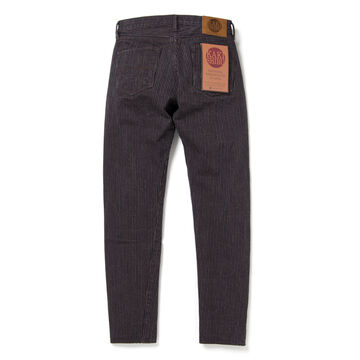 D1830 14OZ KAKISHIBU DENIM HICKORY JEANS RELAX TAPERED,, small image number 1