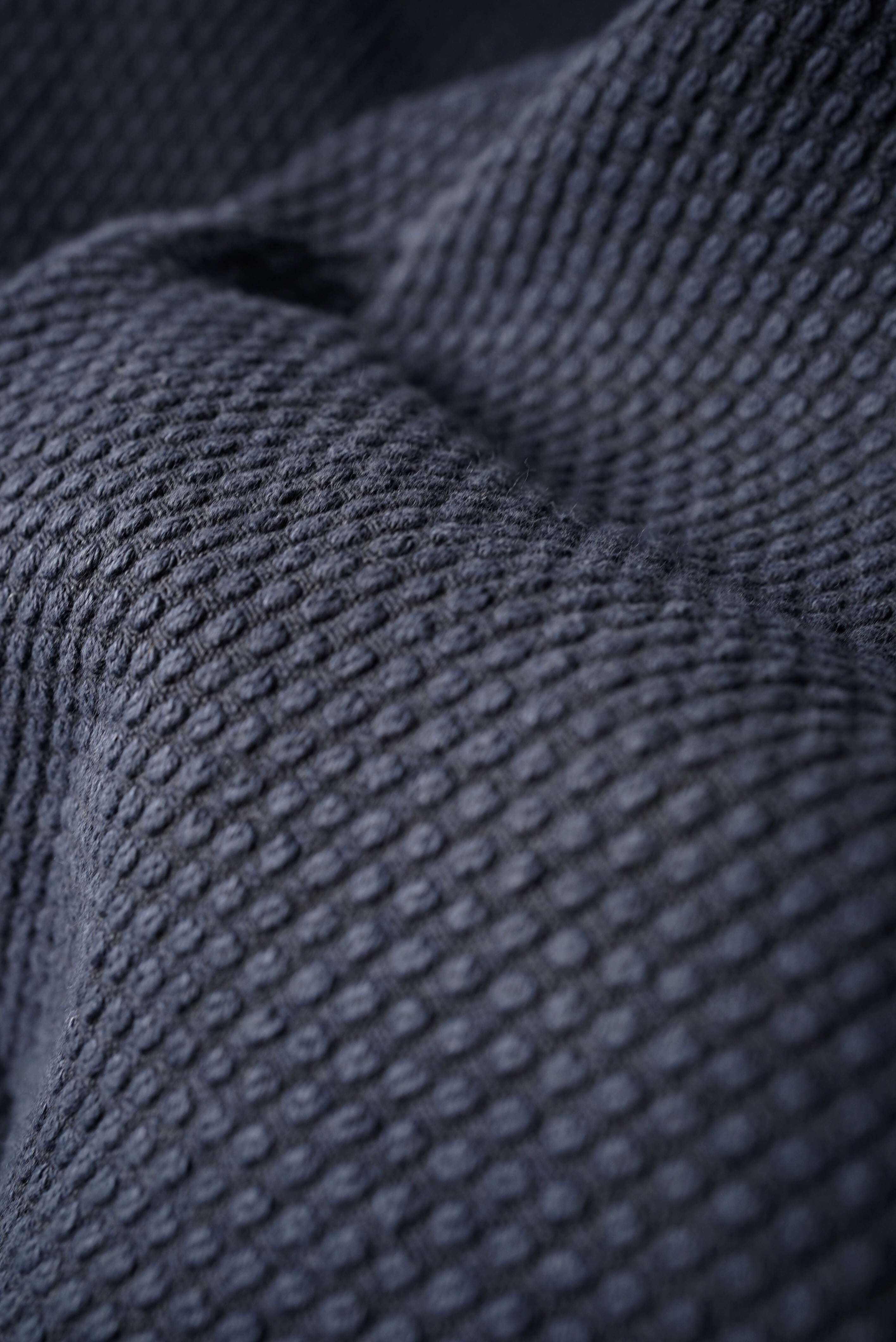 DENIMIO | 244PT06 Sashiko / Side Seamless Slacks (SUMI+INDIGO)