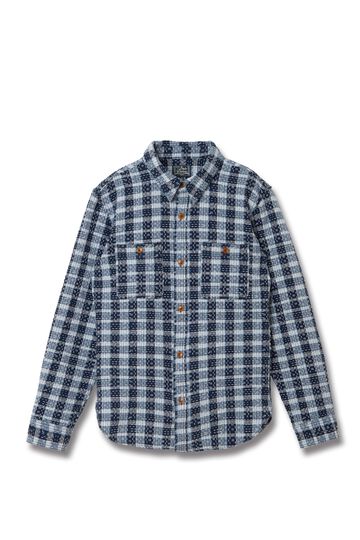 【Pre-Order】5737 INDIGO NORAGI SASHIKO Work Shirts,INDIGO, small image number 0