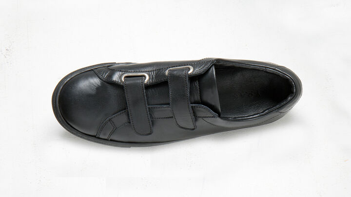 3753224 "LUKE" VELCRO LEATHER SNEAKER (BLACK) Size 41(26-27cm),, medium image number 3