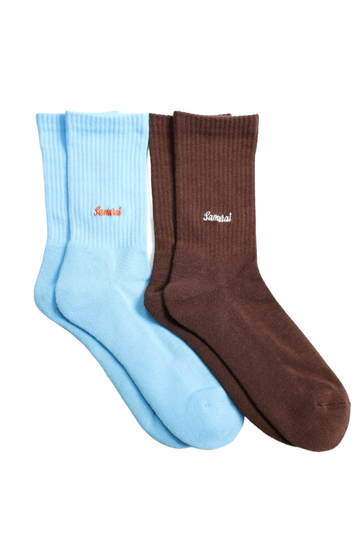 SJKS23-01 / SJKS23-02 EMBROIDERED LOGO SOX-TURQUOISE,TURQUOISE, small image number 0