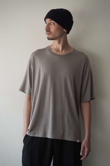 【CAPERTICA】CAP70801-_2 Super120s Washable Wool Jersey / S120 Wool Tee,CHALKBOARD, small image number 3