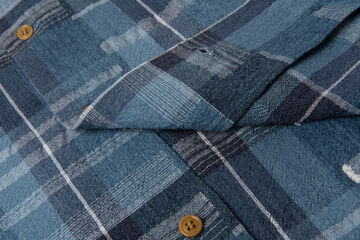 5747 NORAGI PATCHWORK Shirt,BLUE, small image number 4