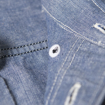 5333A シャンブレー長袖ワークシャツ,, small image number 3