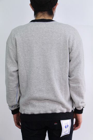 ZU1104K Loopwheeled Tsuri-ami grey "ZUIEN" sweatshirt -M,, small image number 2