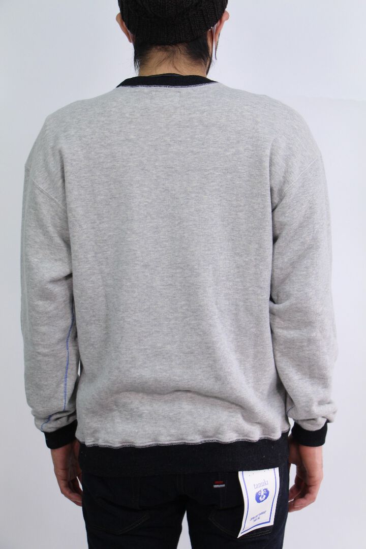 ZU1104K Loopwheeled Tsuri-ami grey 'ZUIEN' sweatshirt -M,, medium image number 2