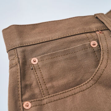 S310SP 15OZ JEANS SHORT PANTS (INDIGO, KHAKI),KHAKI, small image number 4