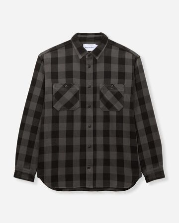 MMLS6002 BLOCK CHECK L/S SHIRT,NAVY, small image number 7