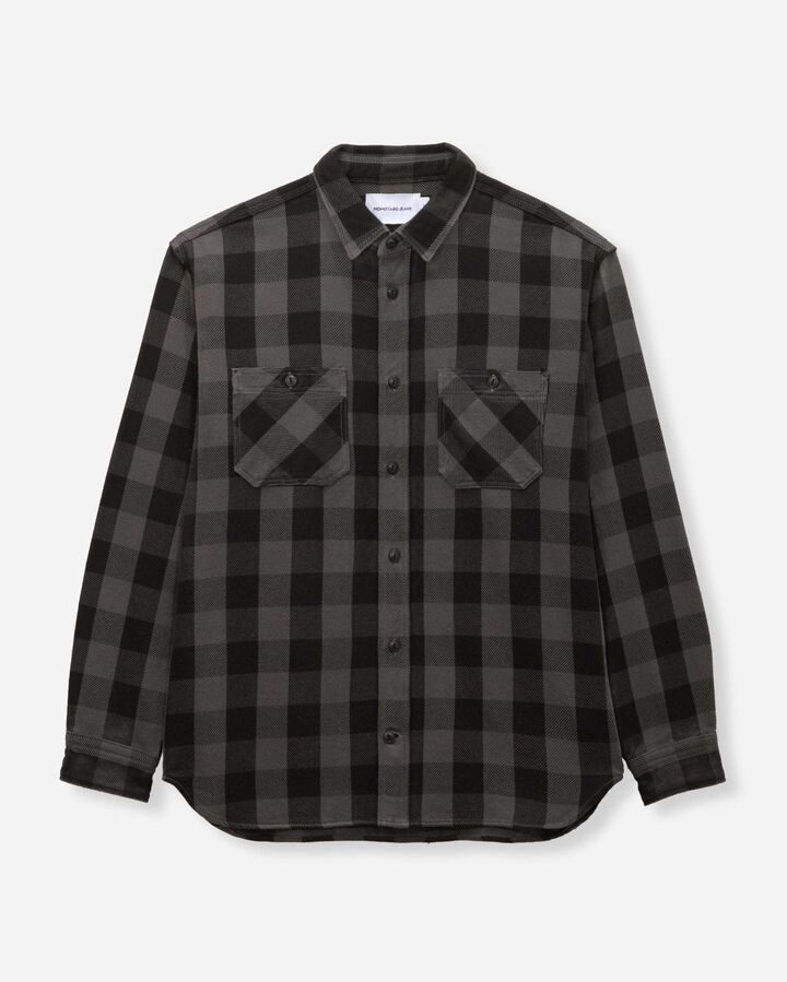MMLS6002 BLOCK CHECK L/S SHIRT,NAVY, medium image number 7